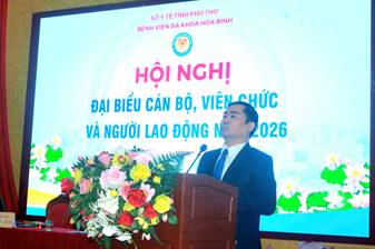  Bệnh viện  Đa khoa Hòa Bình phấn đấu nâng cao chất lượng dịch vụ chăm sóc điều trị hướng tới nâng cao đời sống cán bộ, viên chức 